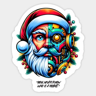 Merry Christmas Santabot Sticker